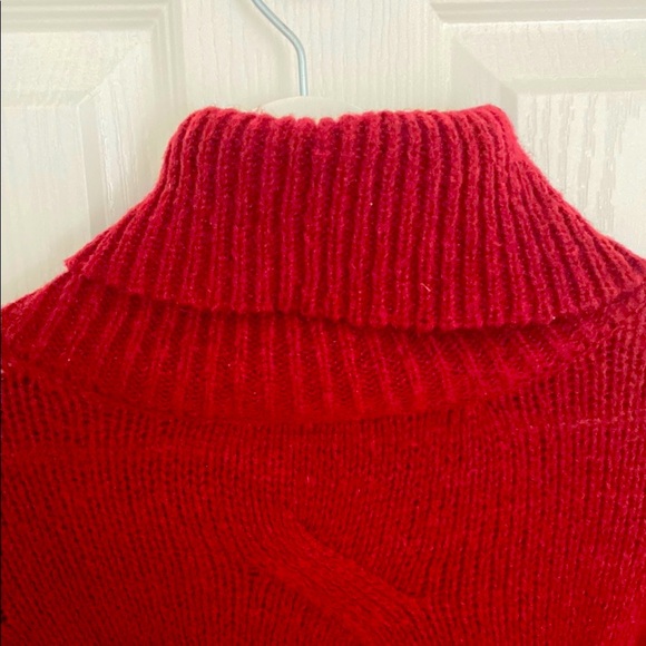 Dip Cozy Cranberry Red Turtleneck Sweater - Picture 4 of 6